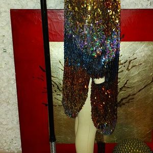 Multicolored Sequin Kimono ( Story of Lola) by ASO